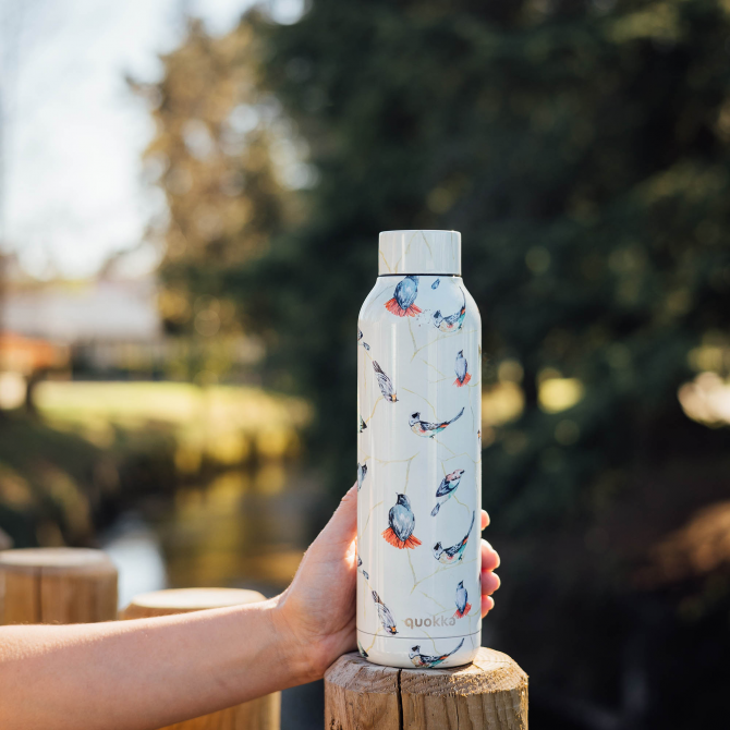 QUOKKA THERMAL SS BOTTLE SOLID BIRDS 630 ML