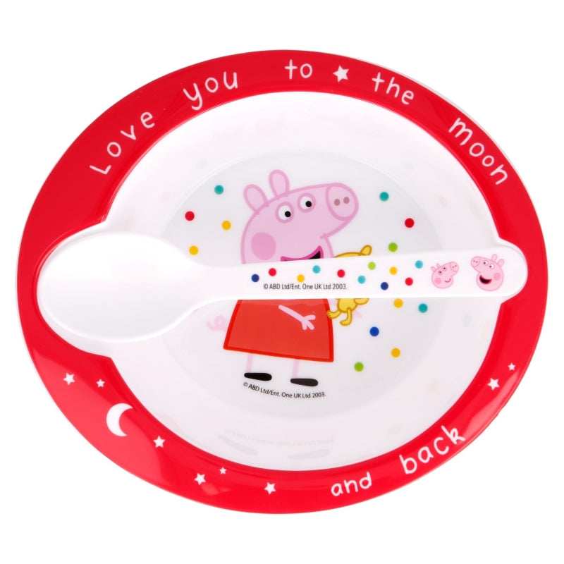 STOR TODDLER 2 PCS MICRO SET (MICRO BOWL & MICRO PP SPOON TODDLER) PEPPA PIG LITTLE ONE