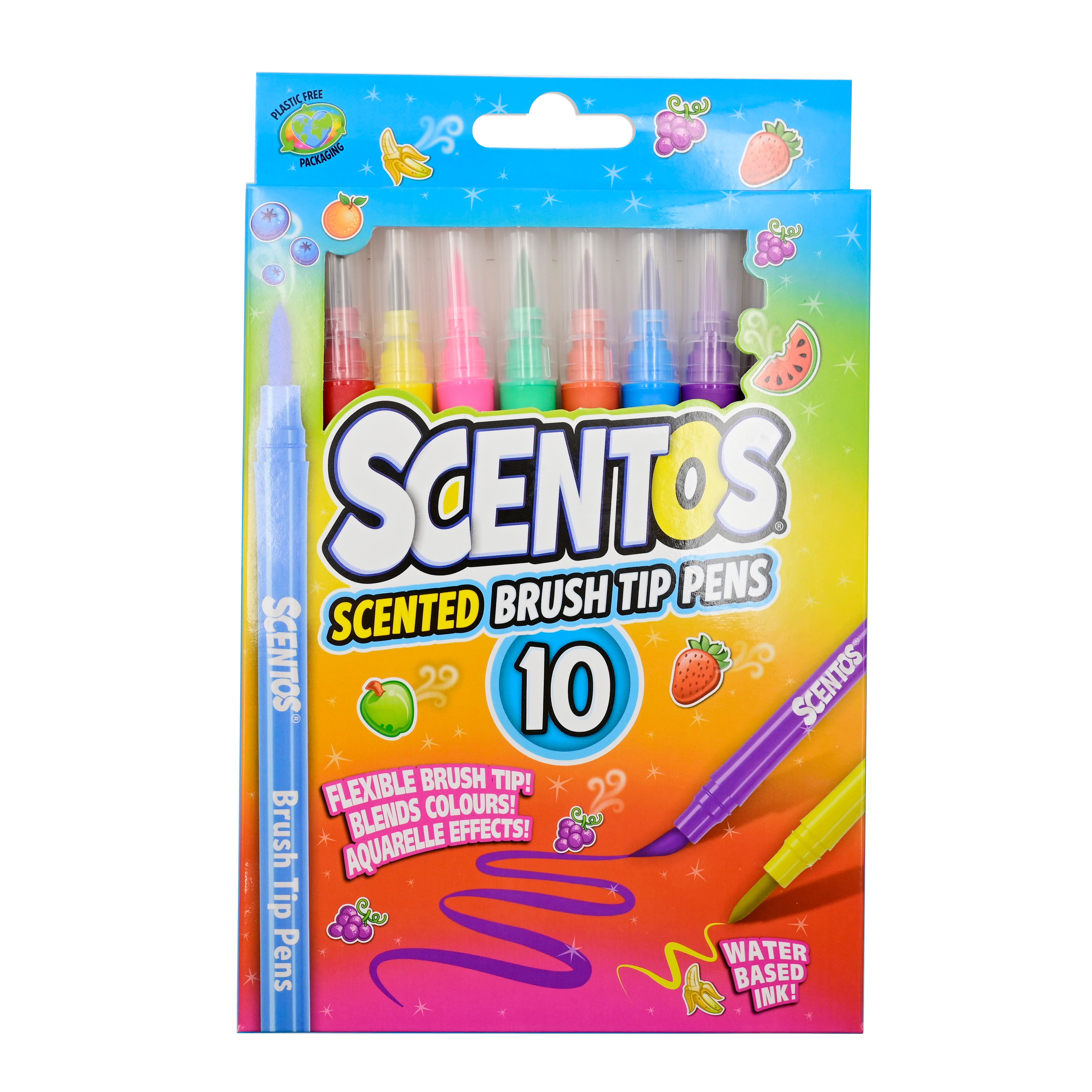 SCENTOS Scented 10 BRUSH TIP PENS