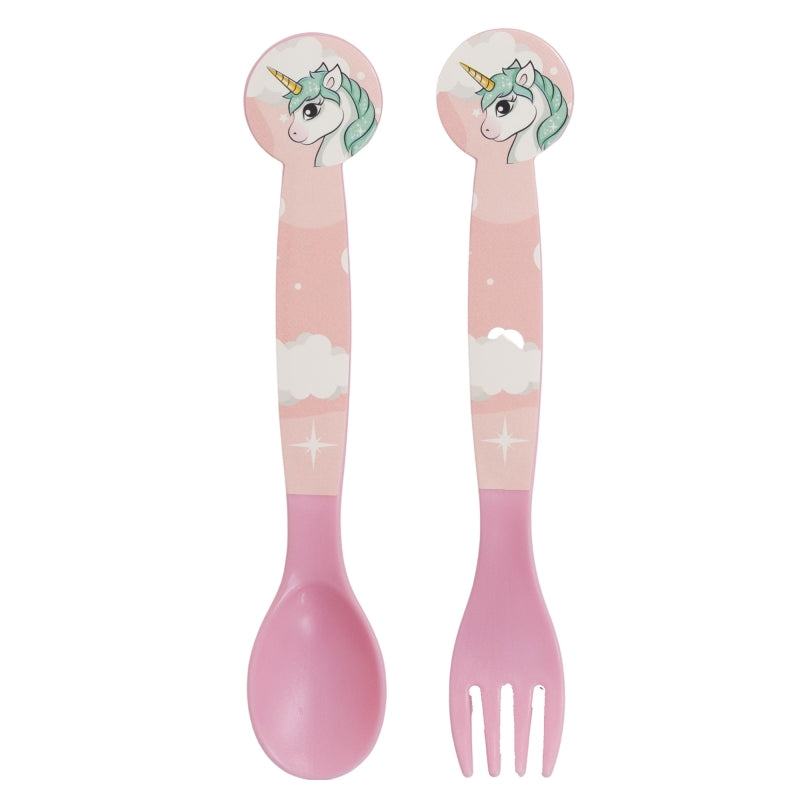 STOR 2 PCS PP CUTLERY SET IN POLYBAG UNICORN RANGE