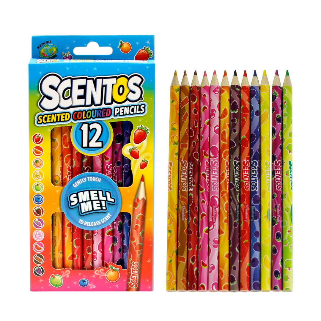SCENTOS Scented 12 COLOURING PENCILS