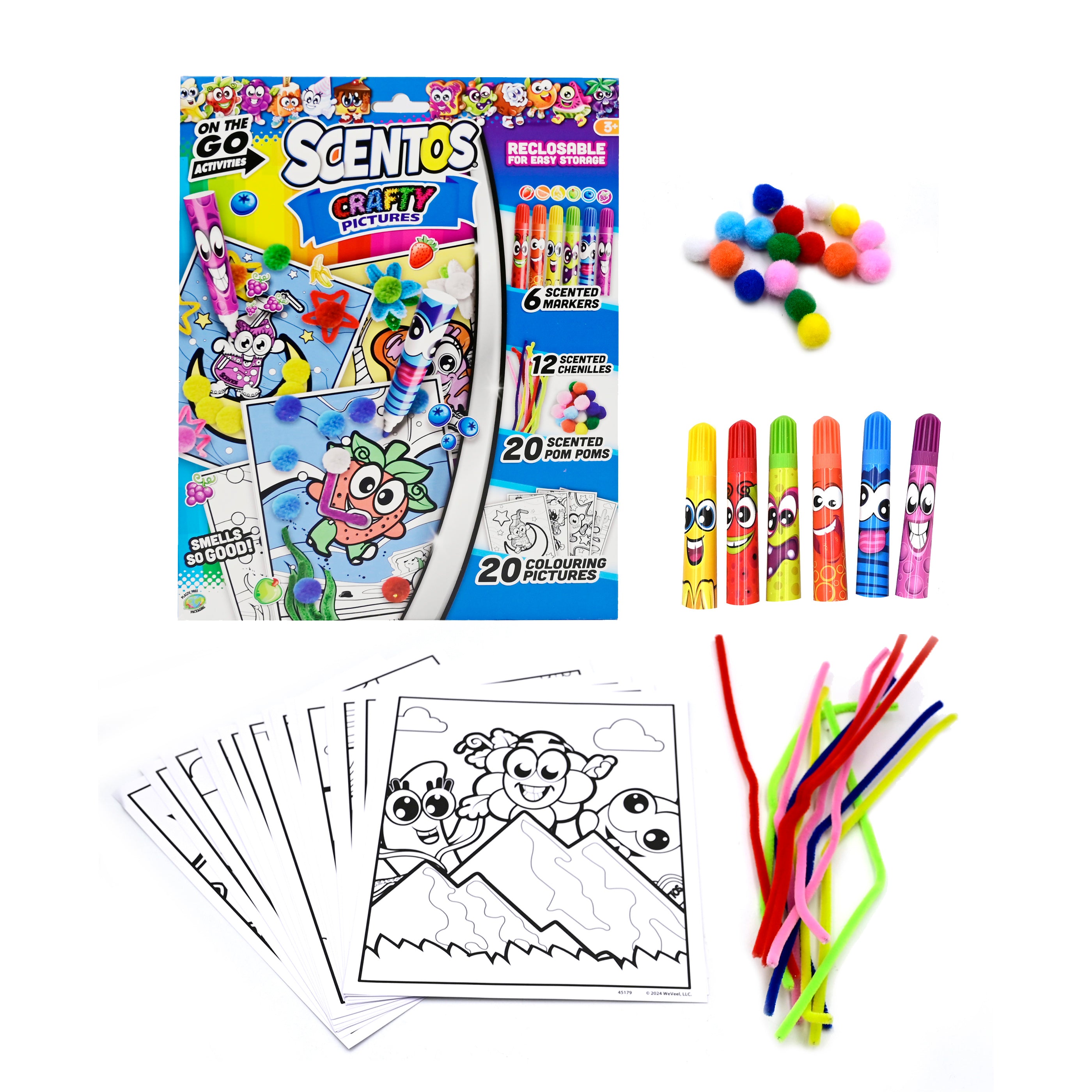 WeVeel Scentos On The Go Activity Set CRAFTY PICTURES