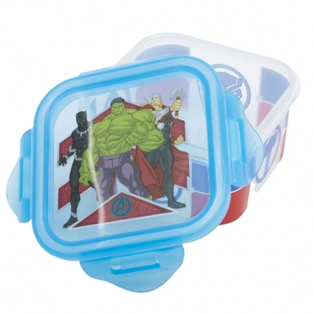 STOR SQUARE HERMETIC FOOD CONTAINER 290 ML AVENGERS HERALDIC ARMY