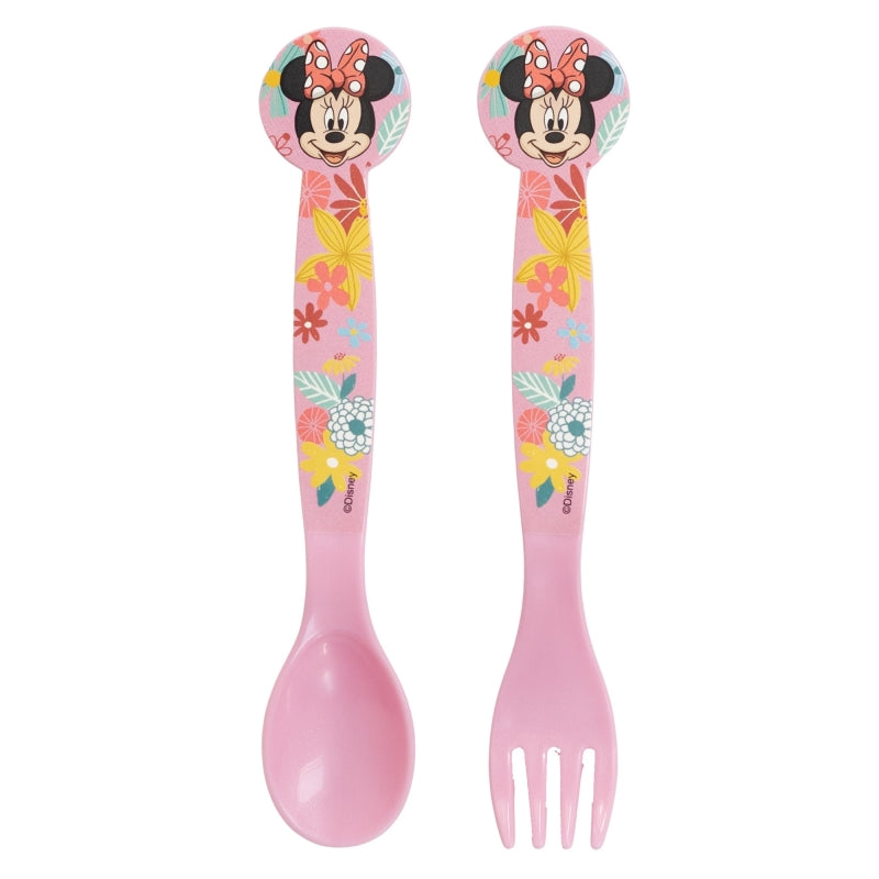 STOR 2 PCS PP CUTLERY SET IN POLYBAG MINNIE MOUSE SPRING LOOK