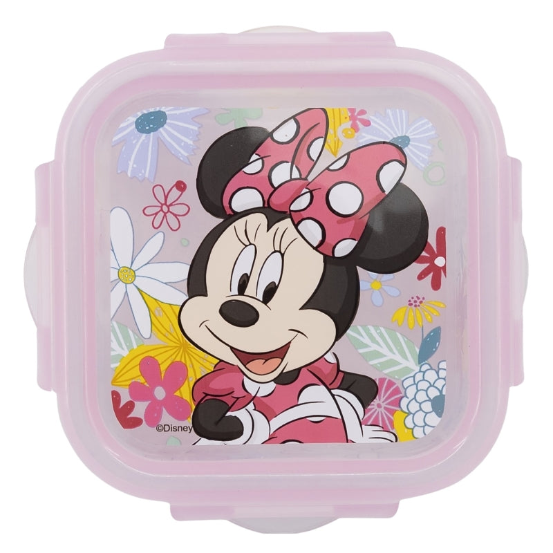 STOR SQUARE HERMETIC FOOD CONTAINER 290 ML MINNIE MOUSE SPRING LOOK