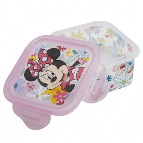 STOR SQUARE HERMETIC FOOD CONTAINER 290 ML MINNIE MOUSE SPRING LOOK