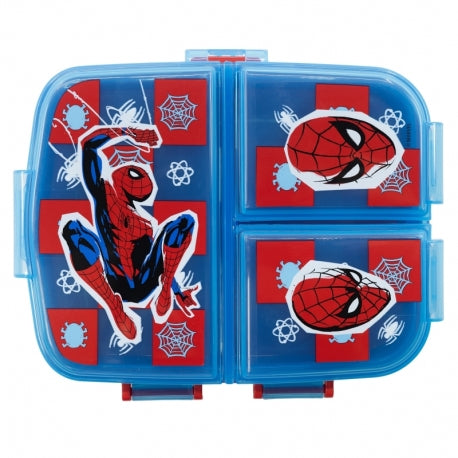 STOR XL MULTI COMPARTMENT RECTANGULAR SANDWICH BOX SPIDERMAN ARACHNID GRID