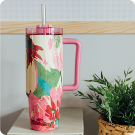 QUOKKA THERMAL SS MUG STREAM PINK FLAMBÉ L 950 ML