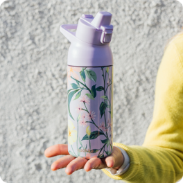 QUOKKA THERMAL SS SIPPER BOTTLE TIDE ALL OVER BOTANIC 700 ML