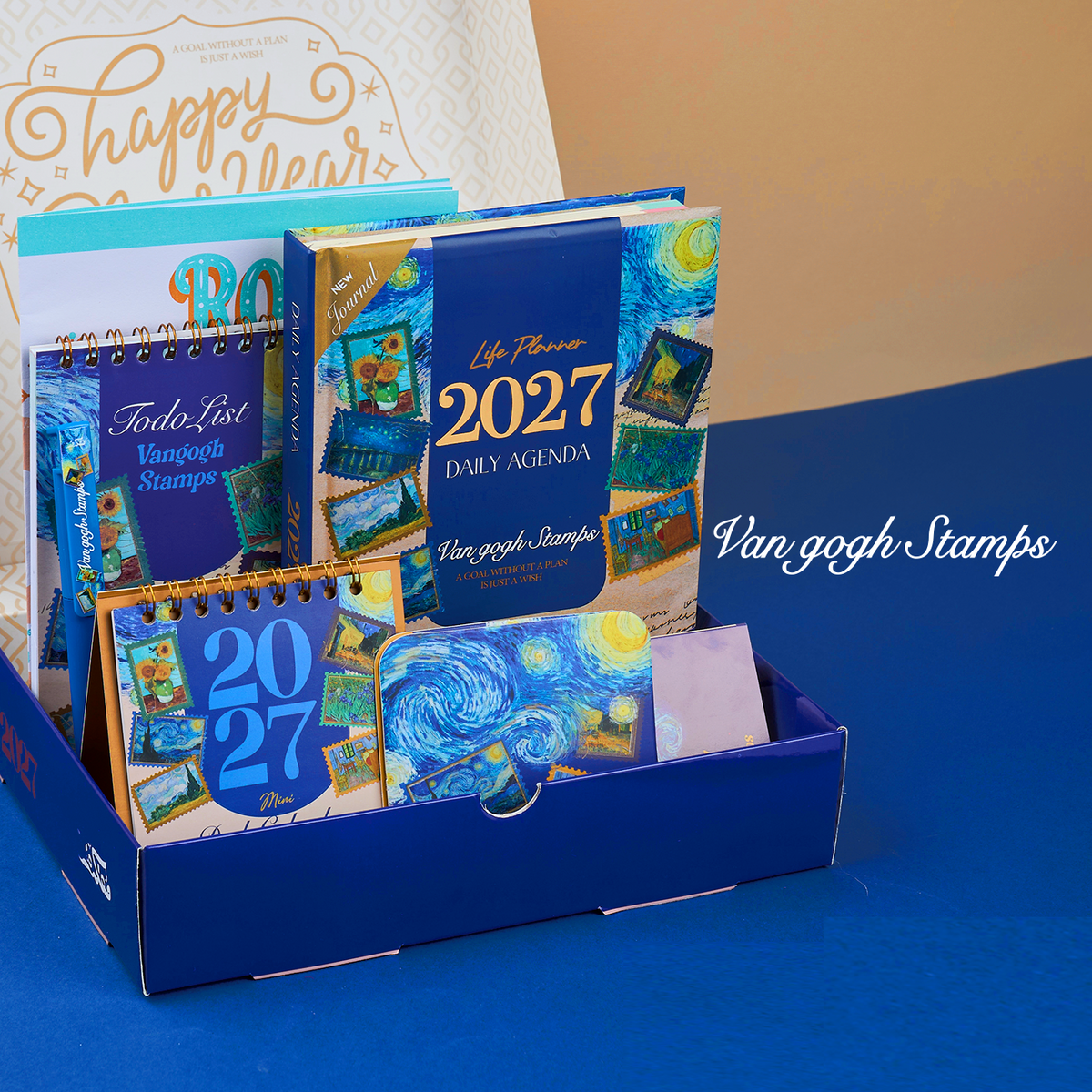 Agenda Gift Set 2027- Van Gogh Stamps