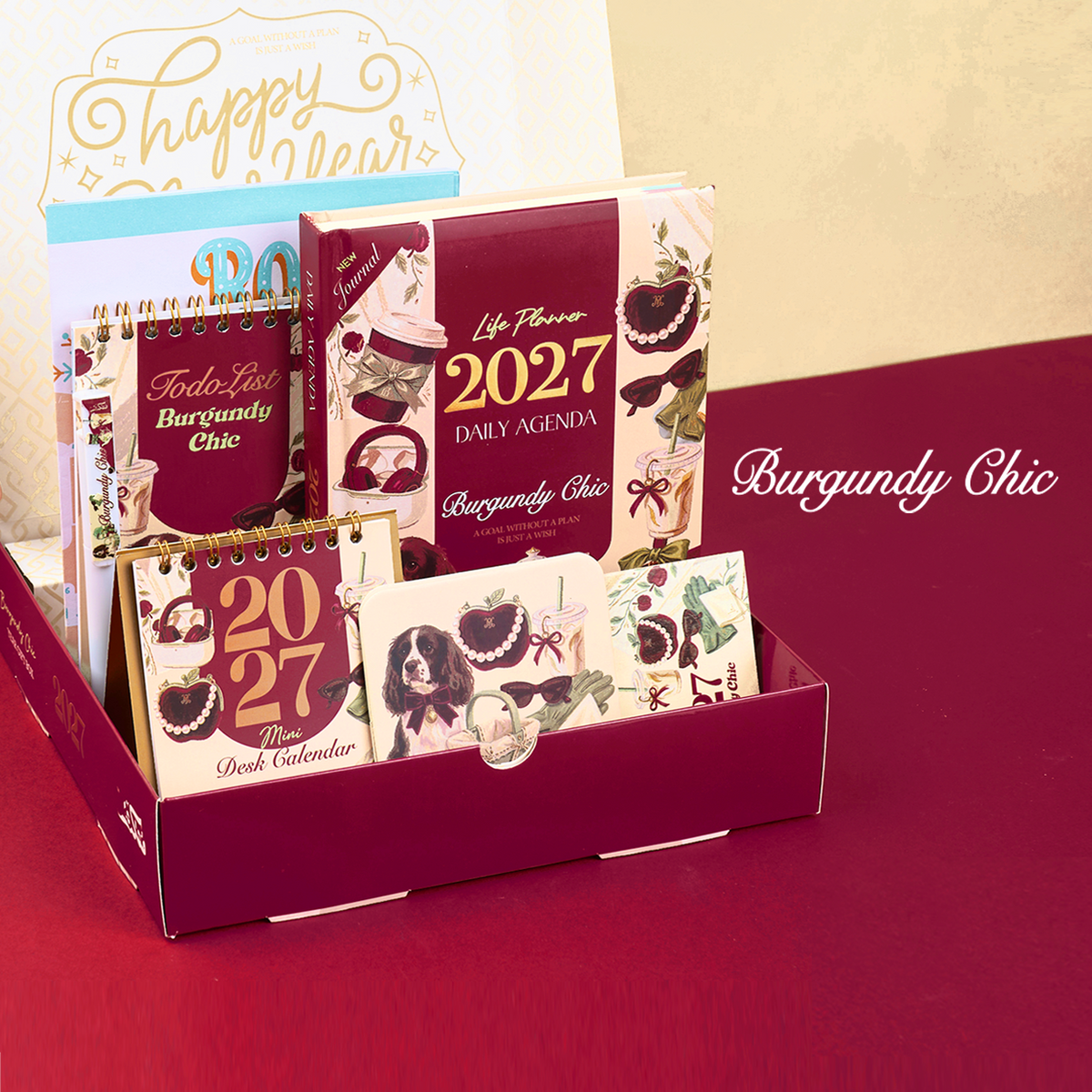 Agenda Gift Set 2027 - Burgundy Chic