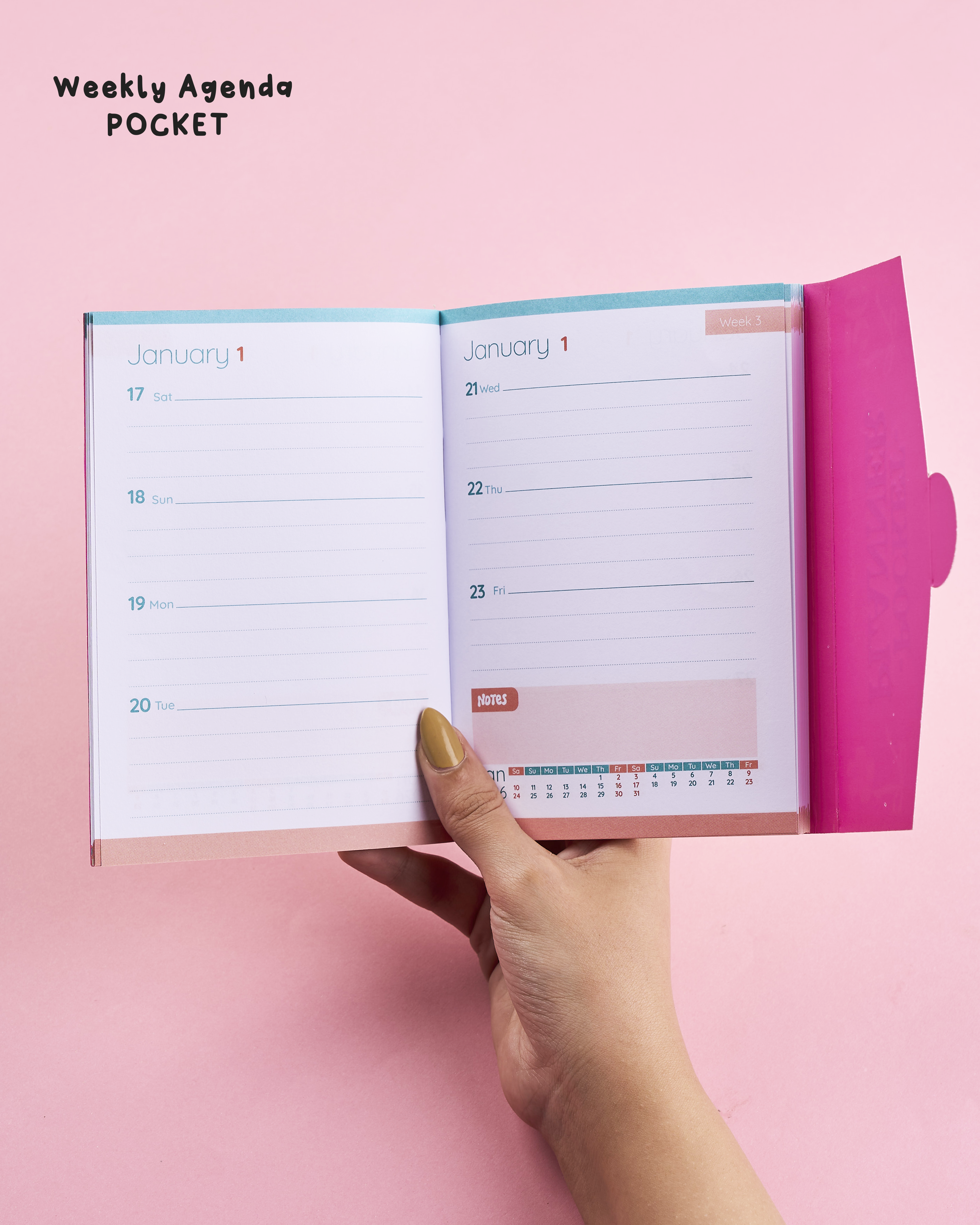 Agenda Gift Set 2026 - Pink Bows