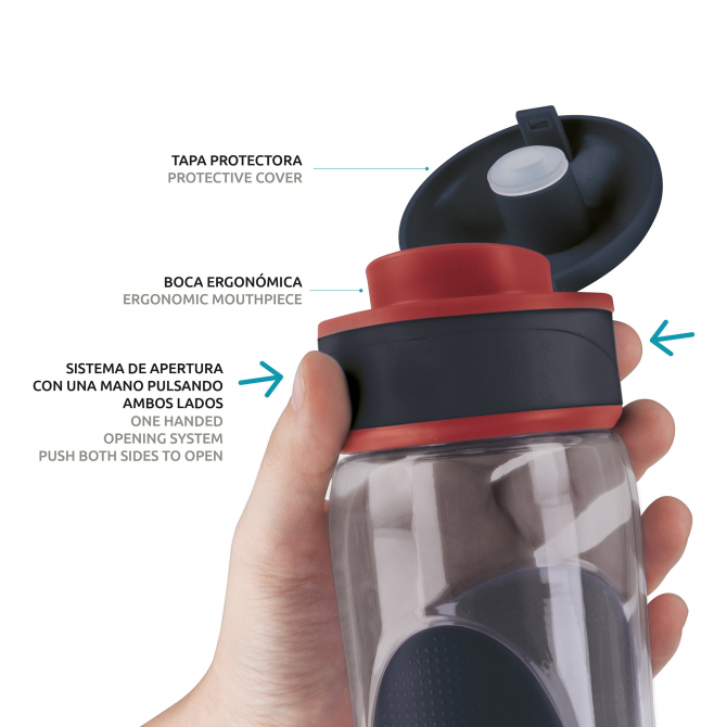 QUOKKA TRITAN BOTTLE SPLASH CARBON 730 ML