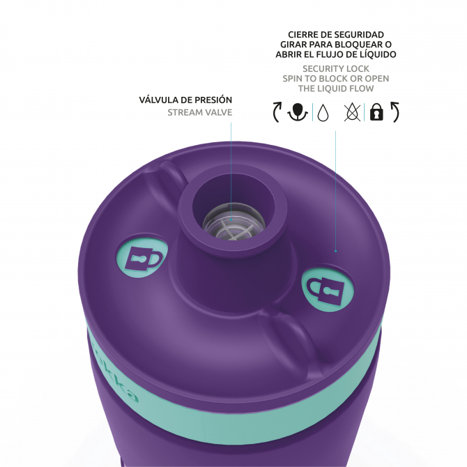 QUOKKA SPORT BOTTLE SWEAT AQUA VIOLET 680 ML