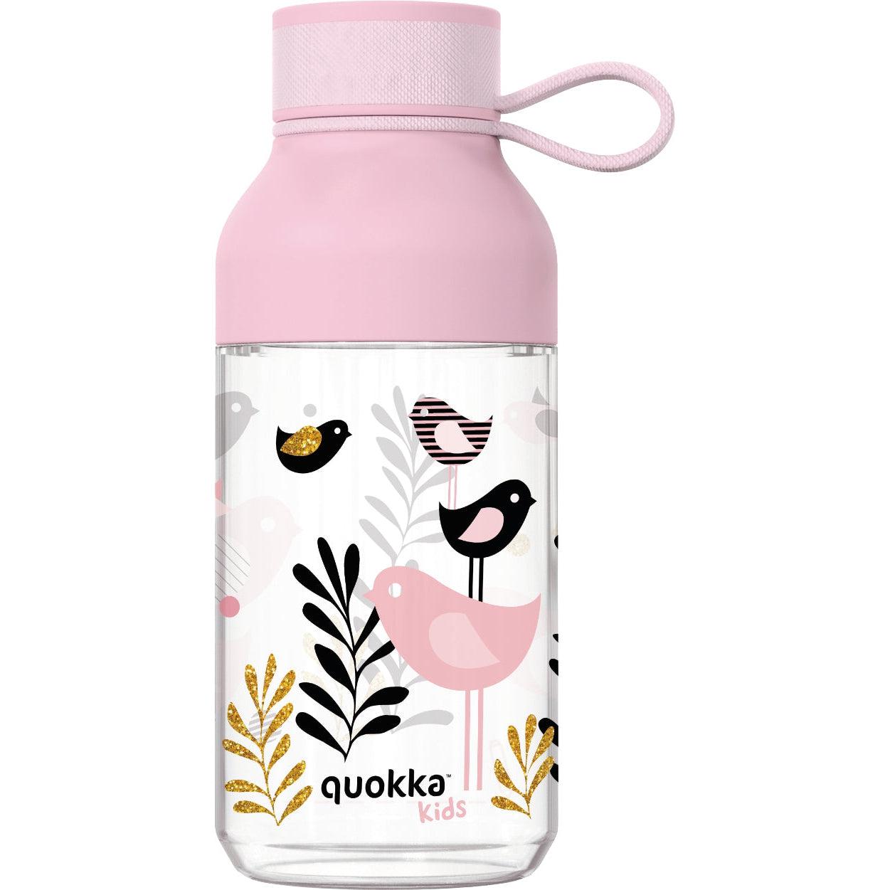 QUOKKA KIDS TRITAN BOTTLE ICE WITH STRAP BIRDS 430 ML