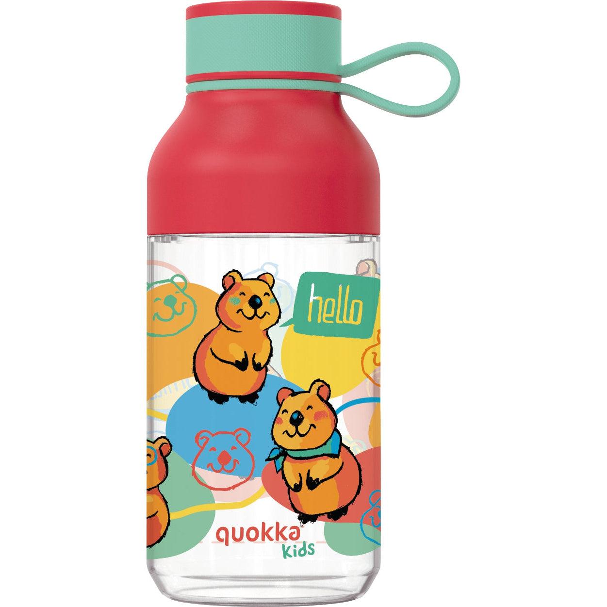 QUOKKA KIDS TRITAN BOTTLE ICE WITH STRAP HAPPY QUOKKA 430 ML