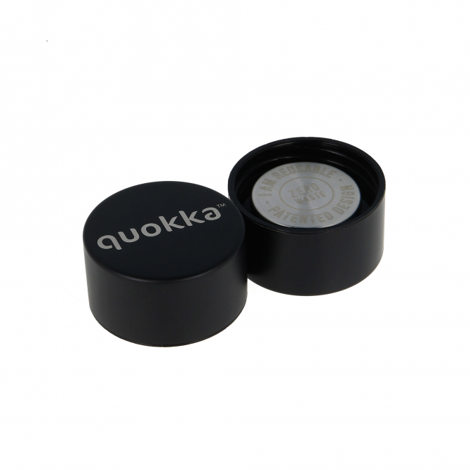 QUOKKA THERMAL SS BOTTLE SOLID JET BLACK 850 ML