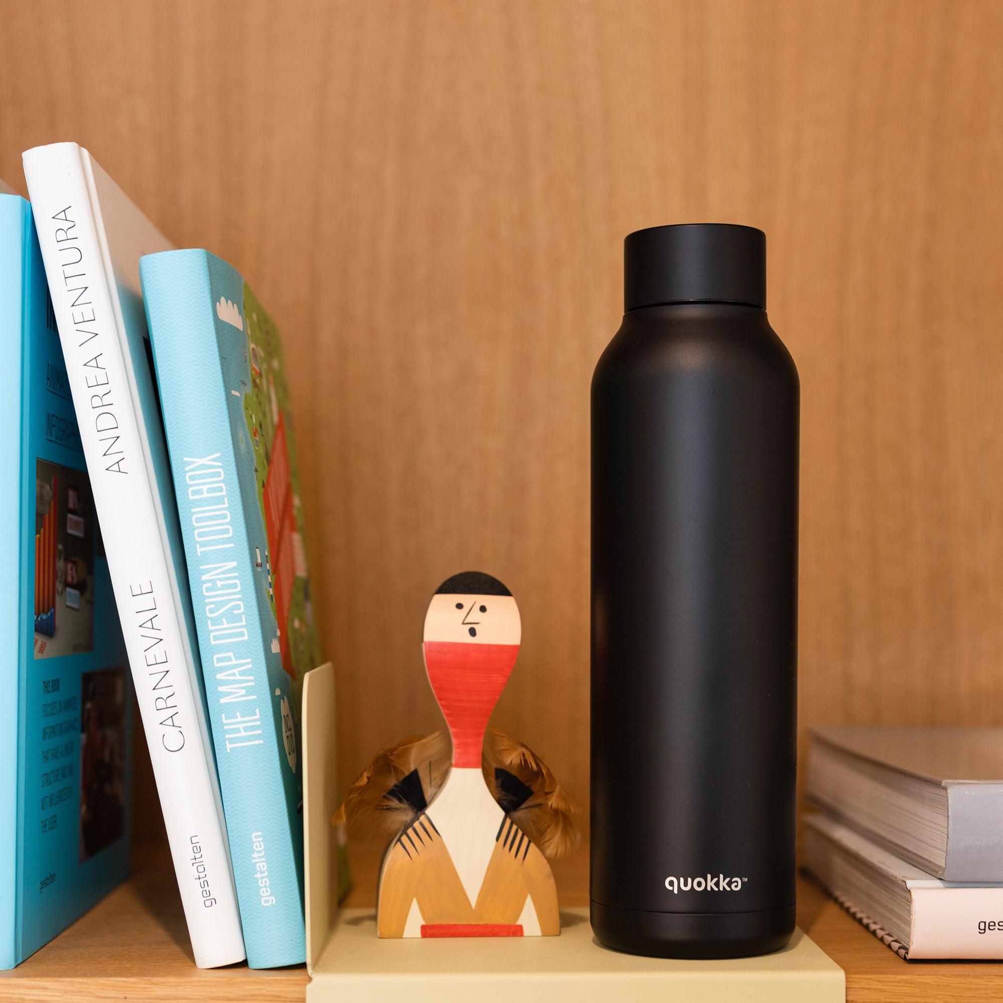 QUOKKA THERMAL SS BOTTLE SOLID JET BLACK 850 ML