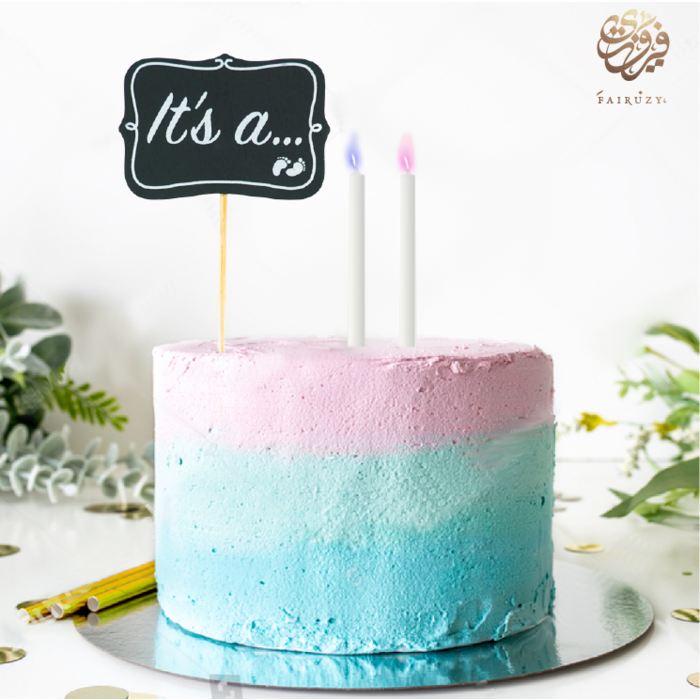 Baby Gender Reveal Cake Topper Kit