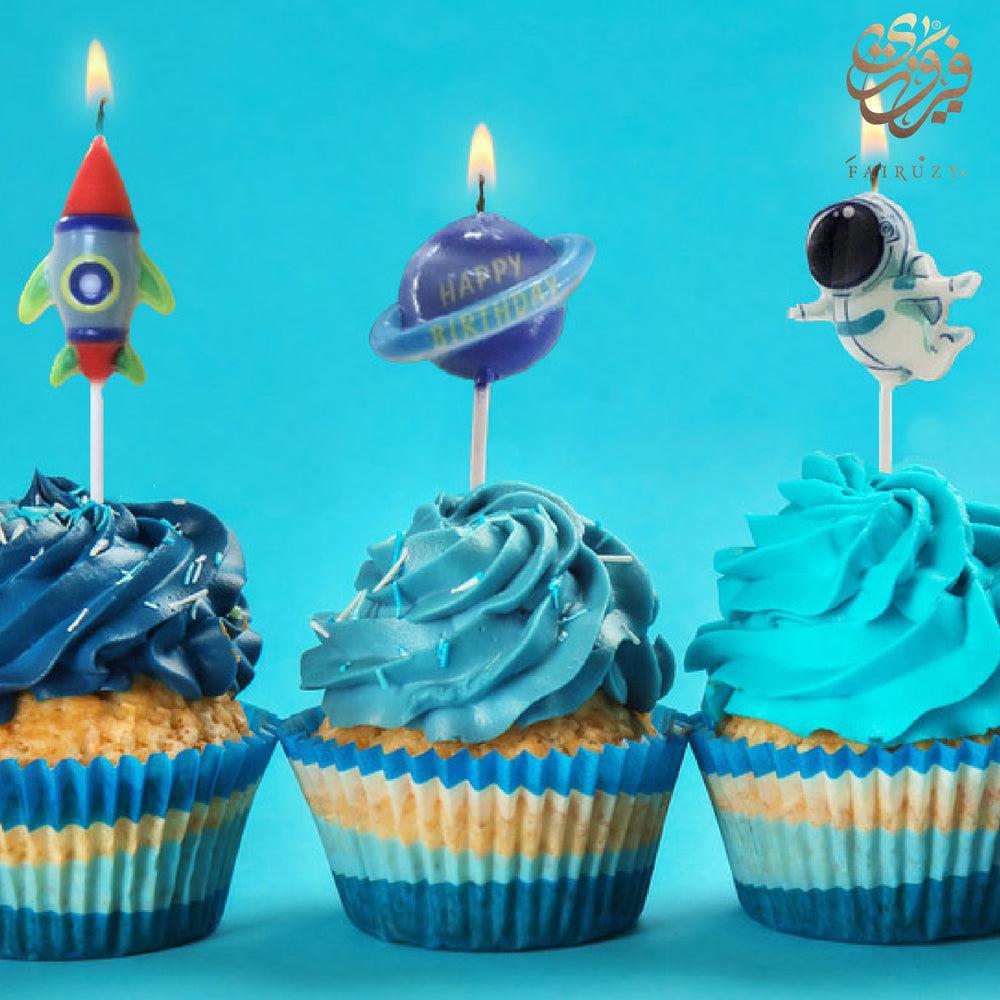 Space Theme Paraffin Shape Candles