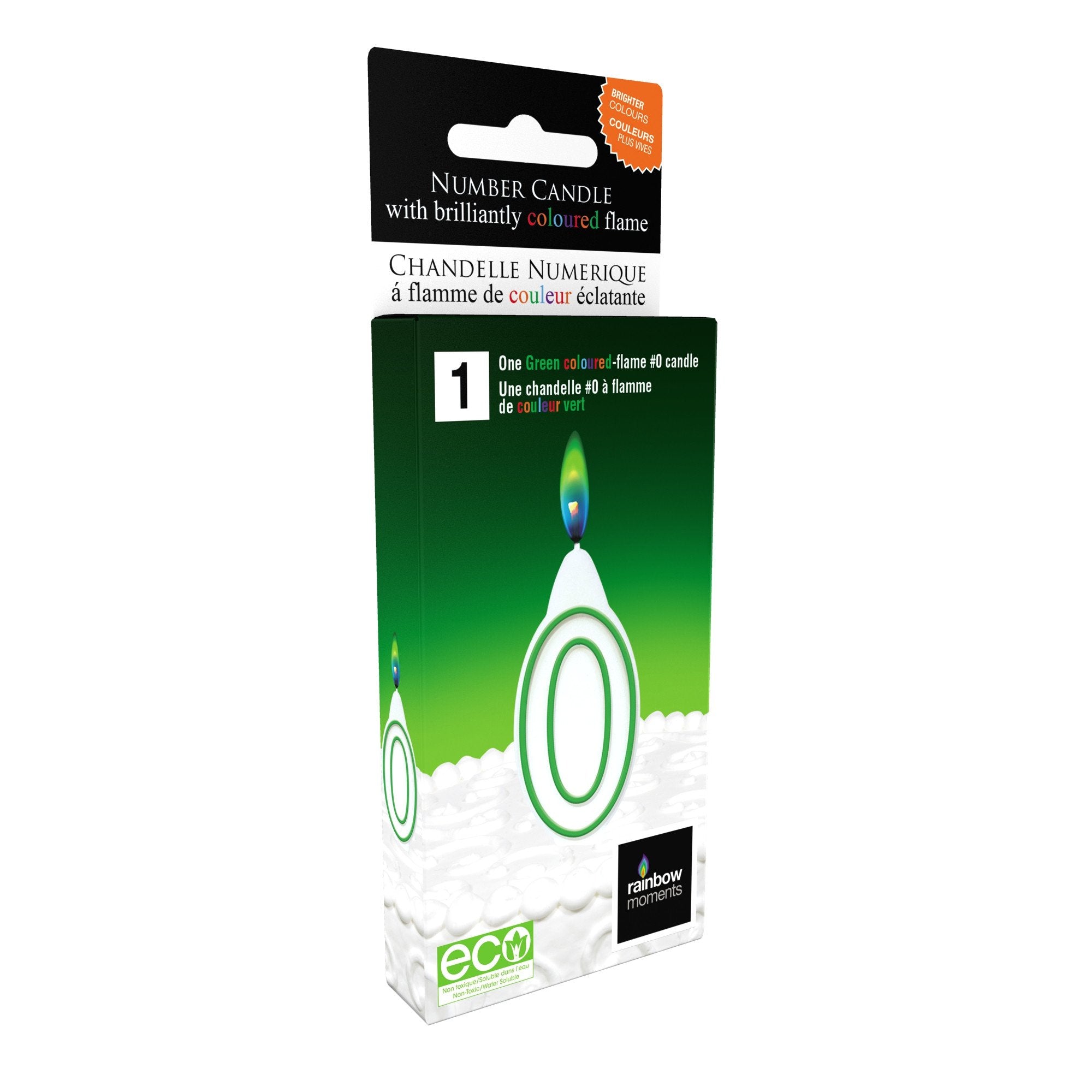Color Flame Number Candles Green - 0