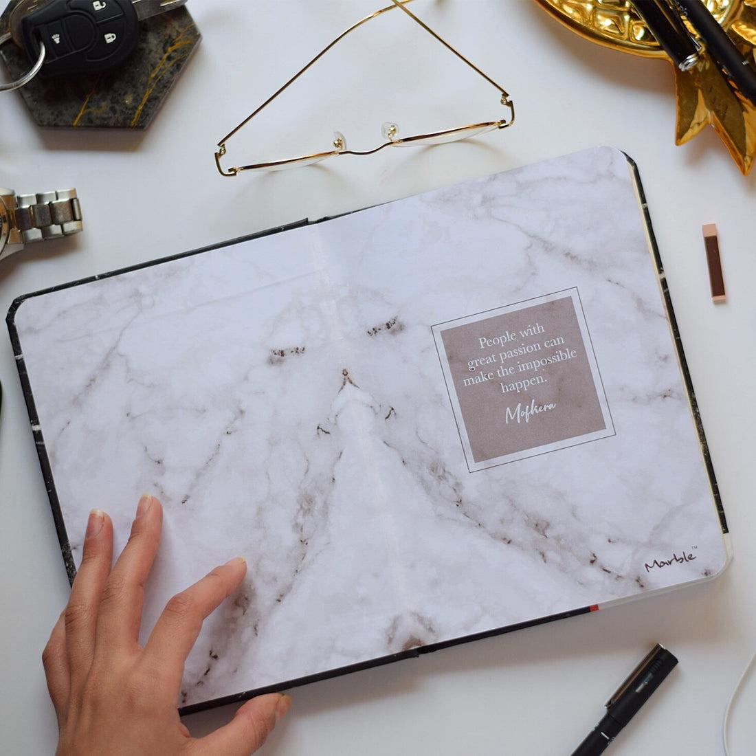 Marble Luxury Notebook Black