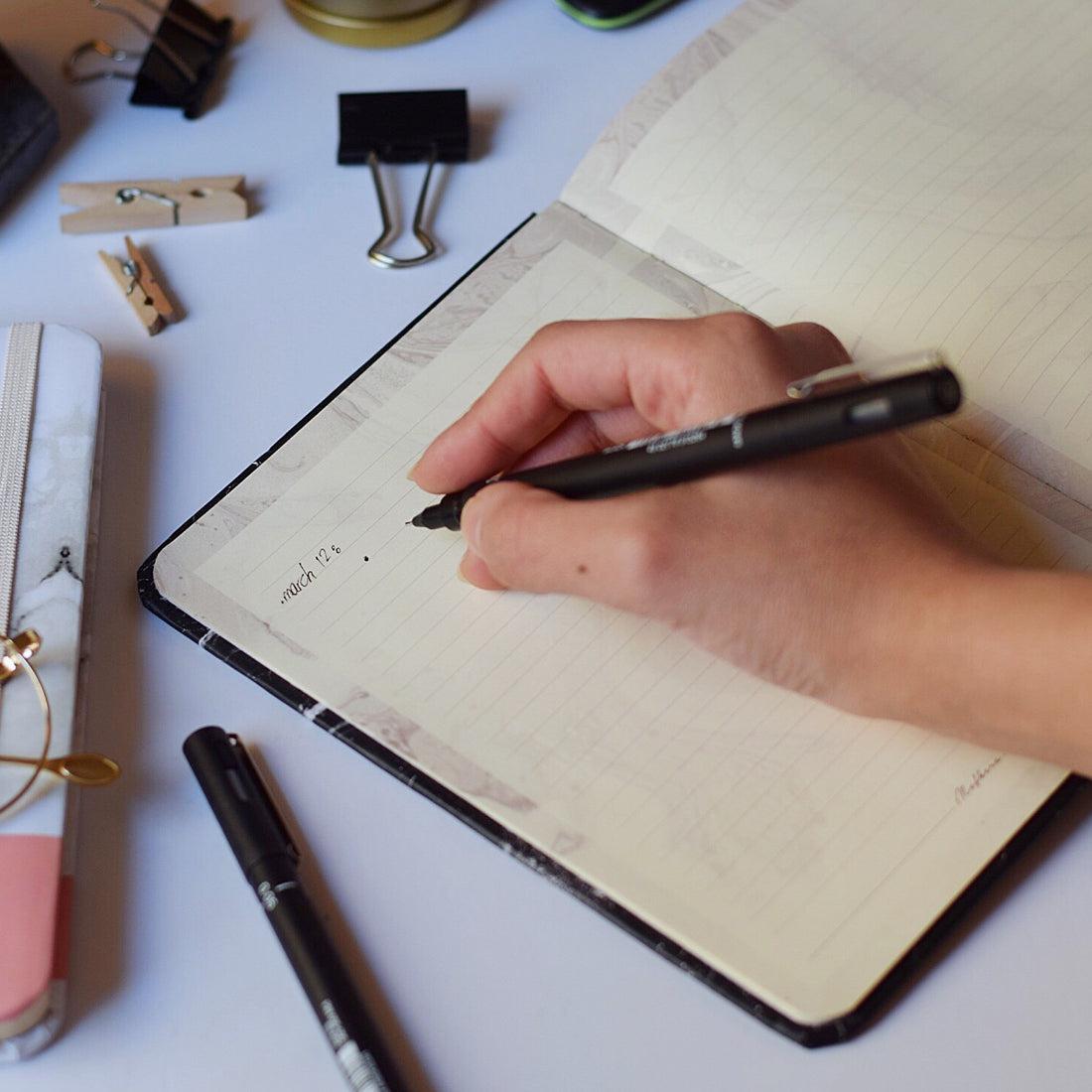 Marble Luxury Notebook Black
