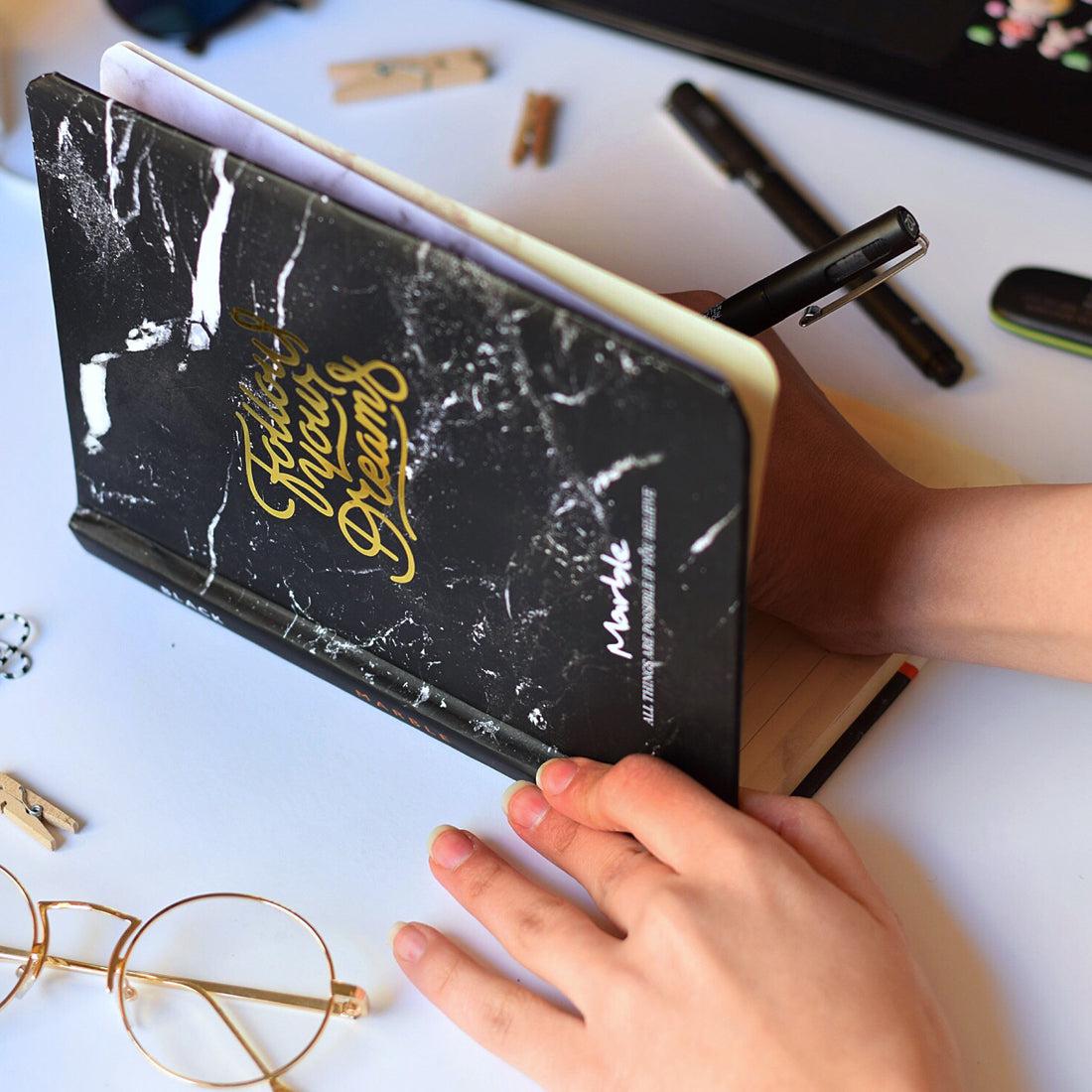 Marble Luxury Notebook Black