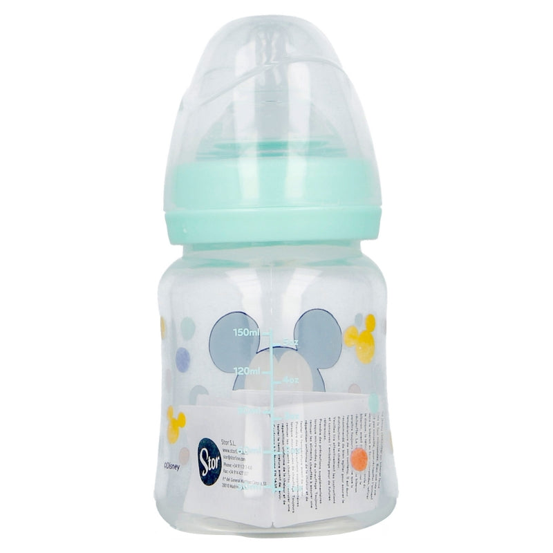 STOR BABY 150 ML WIDENECK BOTTLE SILICONE TEAT 3 POSITIONS COOL LIKE MICKEY