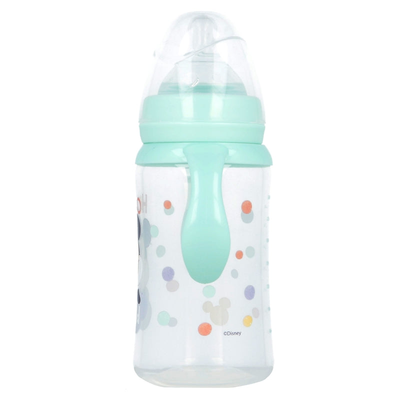 STOR BABY 360 ML WIDENECK BOTTLE SILICONE TEAT 3 POSITIONS WITH HANDLES S COOL LIKE MICKEY