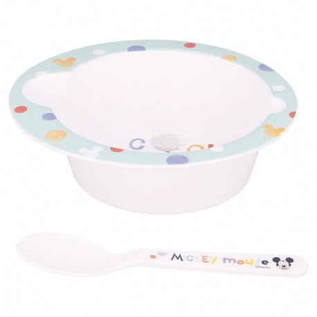 STOR TODDLER 2 PCS MICRO SET (MICRO BOWL AND MICRO PP SPOON) COOL LIKE MICKEY