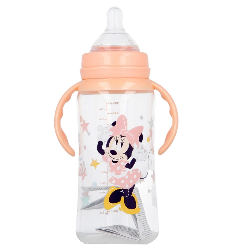 STOR BABY 360 ML WIDENECK BOTTLE SILICONE TEAT 3 POSITIONS WITH HANDLES MINNIE INDIGO DREAMS