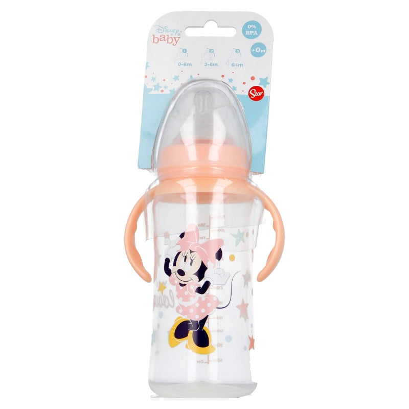 STOR BABY 360 ML WIDENECK BOTTLE SILICONE TEAT 3 POSITIONS WITH HANDLES MINNIE INDIGO DREAMS