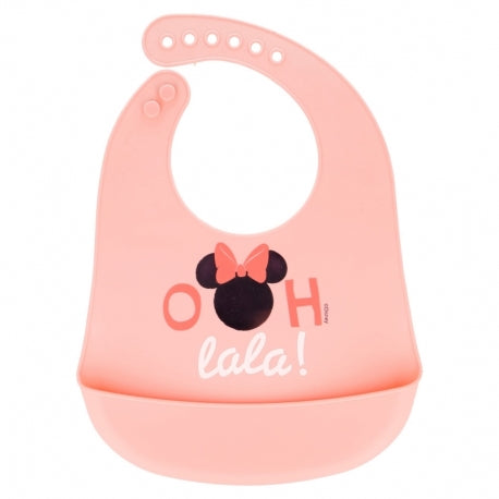 STOR TODDLER SILICONE BIB MINNIE INDIGO DREAMS