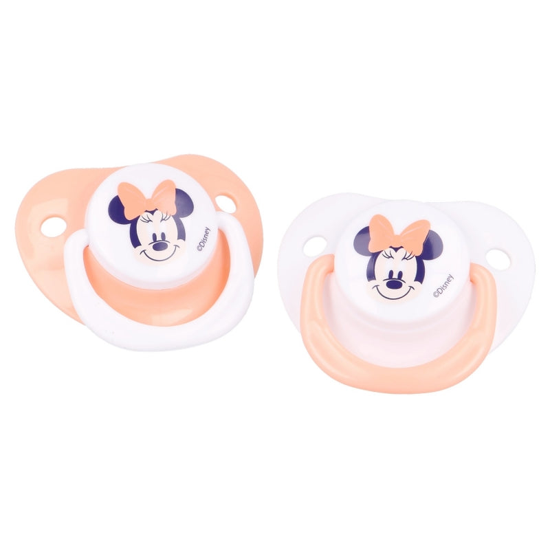 STOR BABY 2 PCS SET ORTHODONTIC PACIFIER SILICONE +6 M WITH COVER MINNIE INDIGO DREAMS