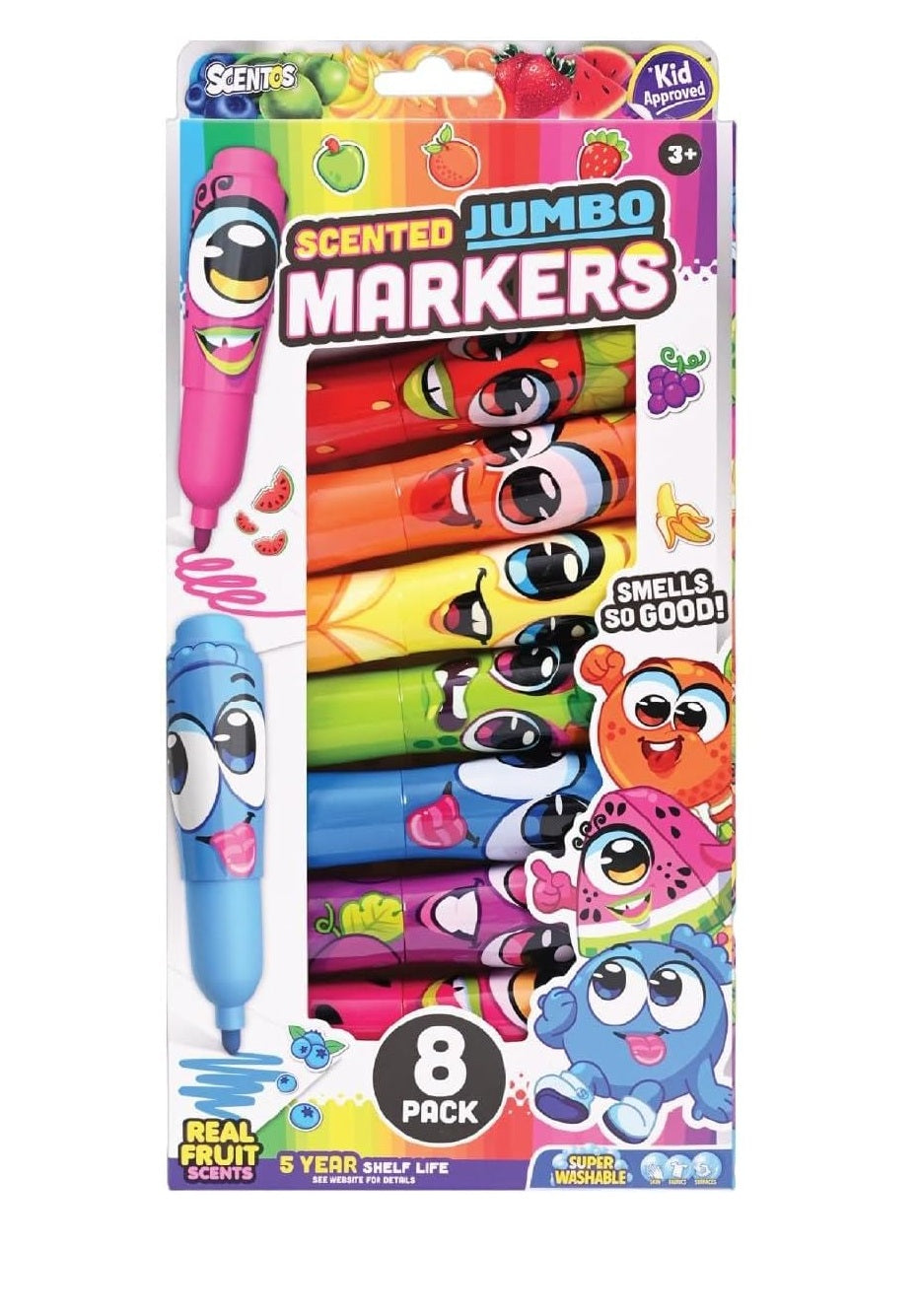 WeVeel Scentos  Funny Jumbo markers  - 8 Pack