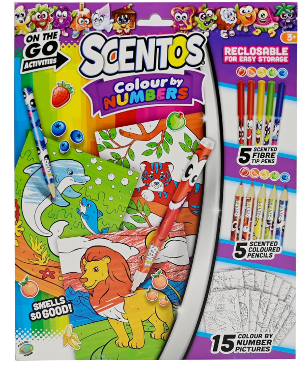 WeVeel Scentos On The Go Activity Set  COLOUR BY NUMBERS