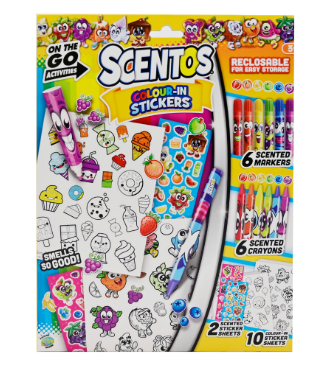 WeVeel Scentos On The Go Activity Set  COLOUR-IN STICKERS