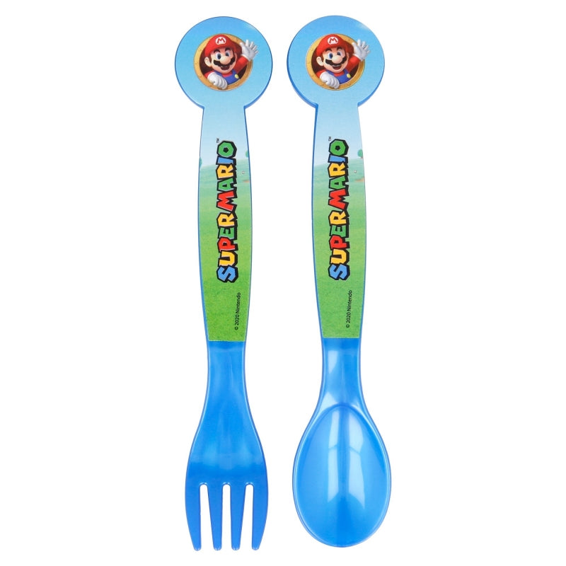 STOR 2 PCS PP CUTLERY SET IN POLYBAG SUPER MARIO