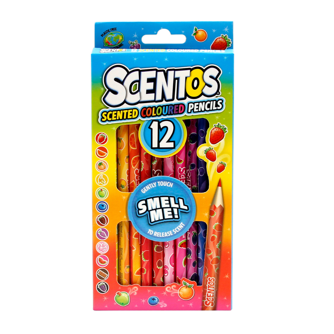 SCENTOS Scented  12 COLOURING PENCILS