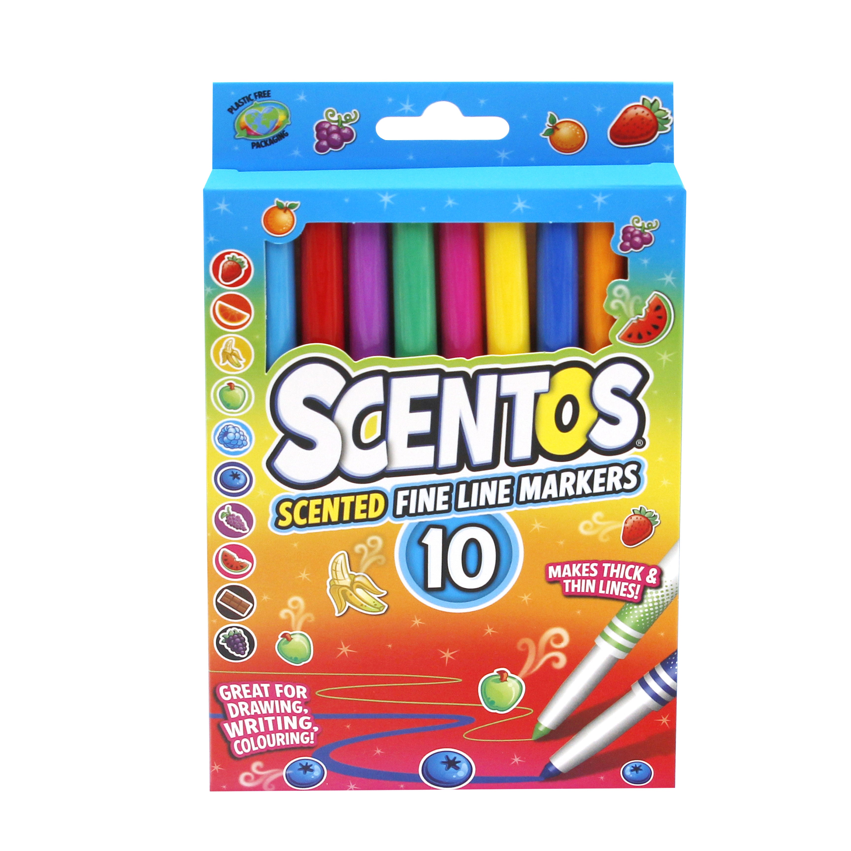 WeVeel SCENTOS 10 FINE LINE MARKERS - Bold