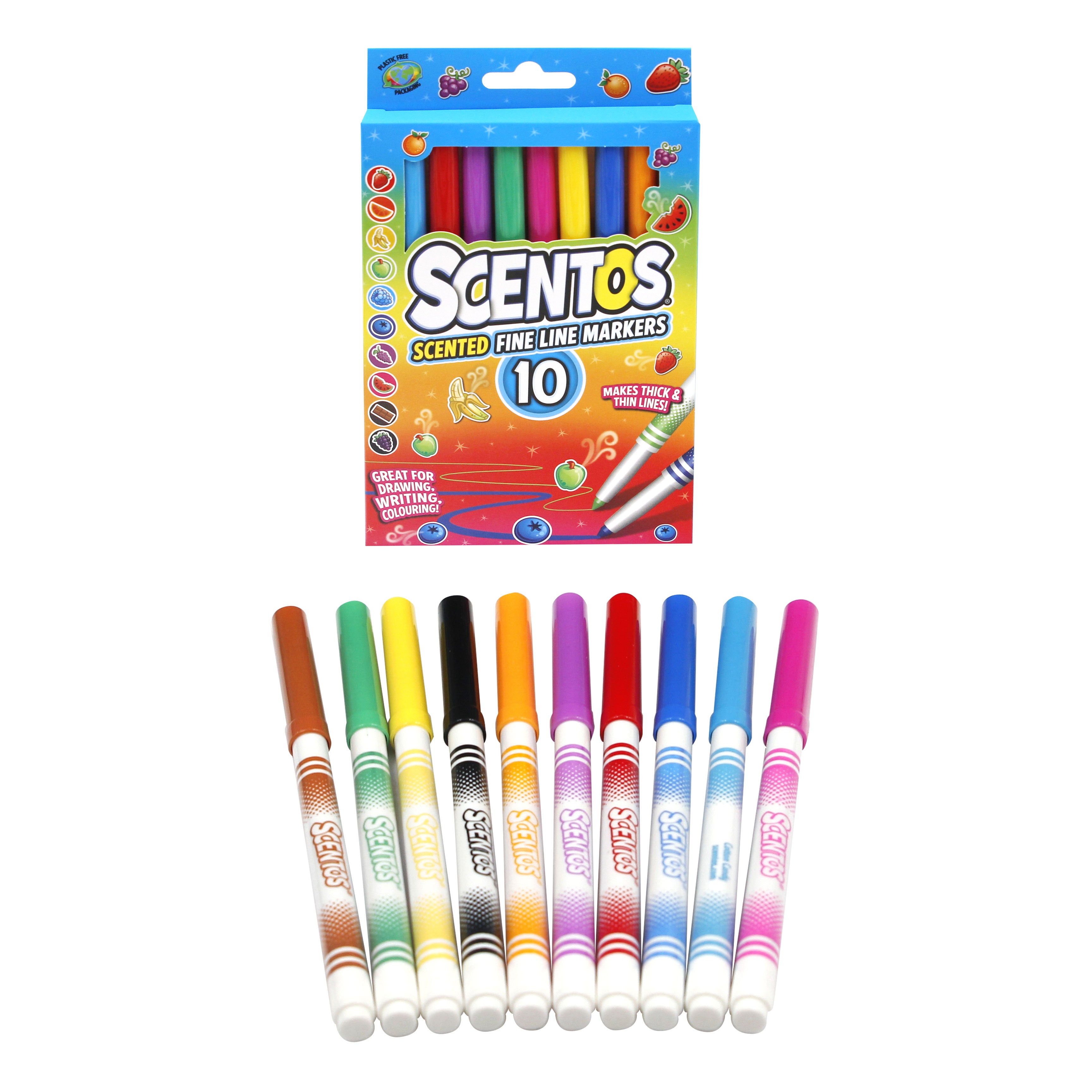 WeVeel SCENTOS 10 FINE LINE MARKERS - Bold