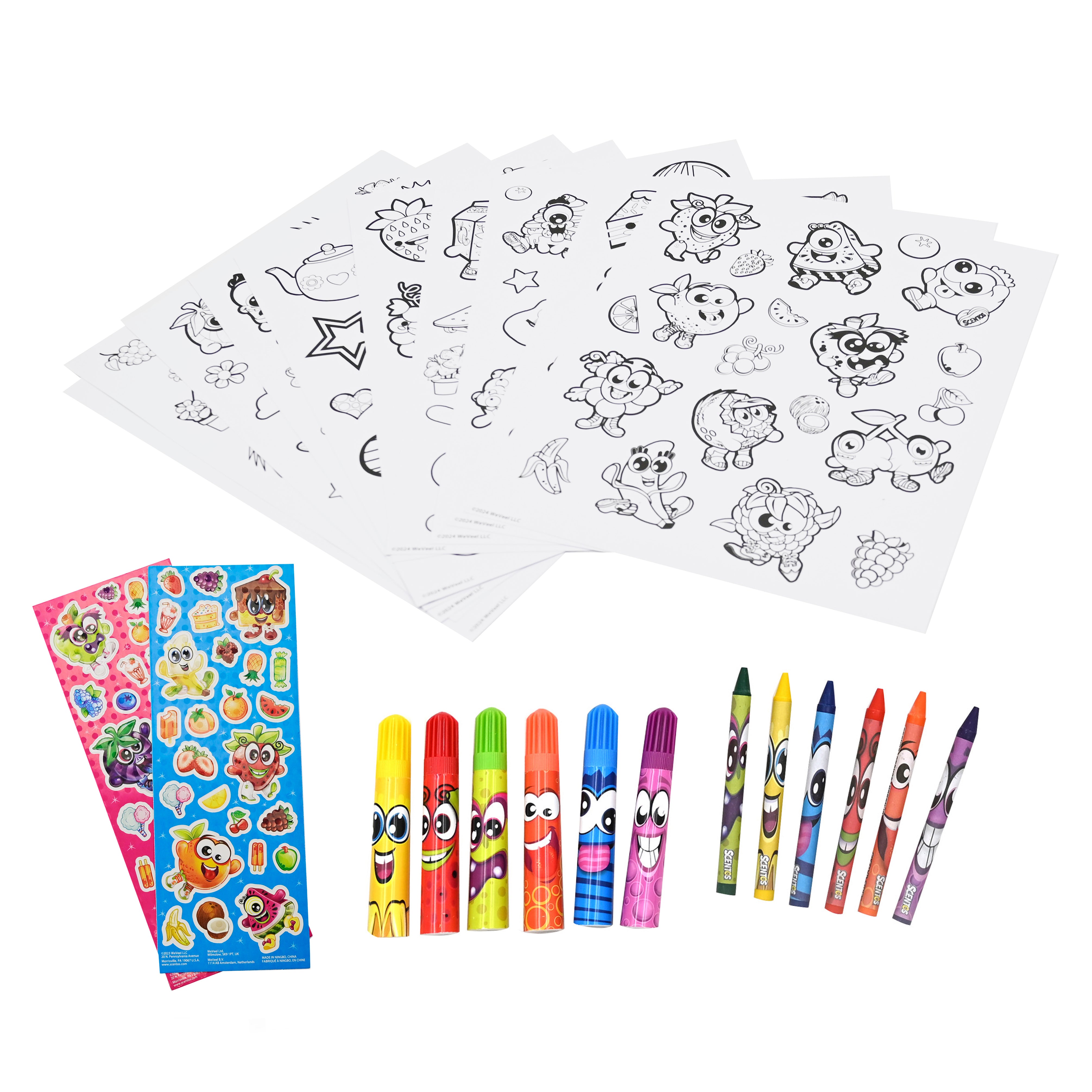 Scentos On The Go Activity Set  COLOUR-IN STICKERS