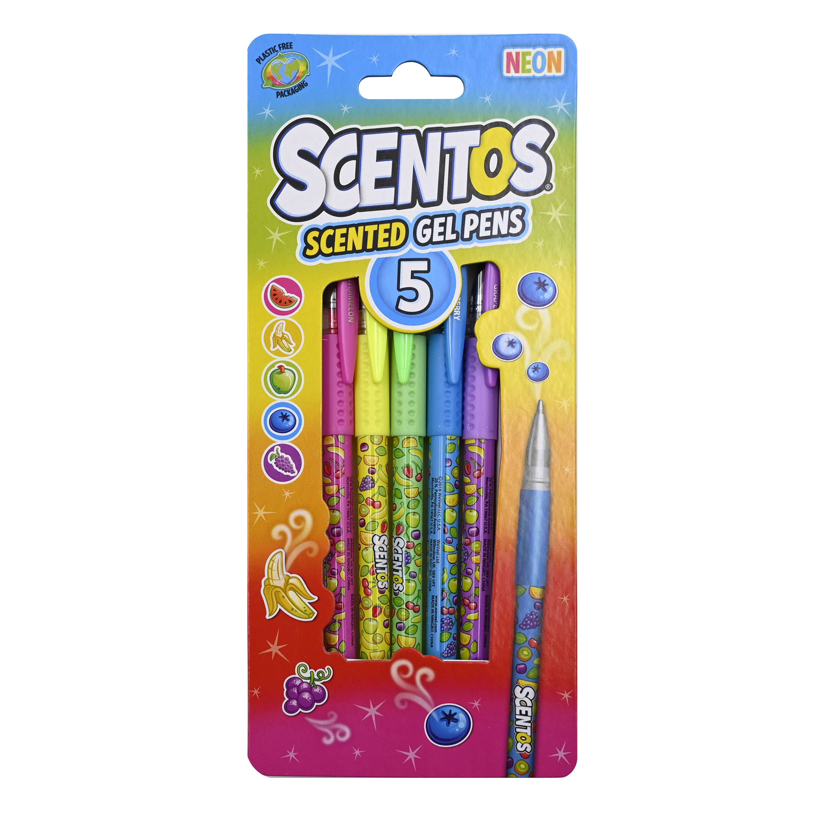 SCENTOS 5 GEL PENS (Neon & Pastel)
