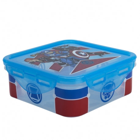 STOR SQUARE HERMETIC FOOD CONTAINER 500 ML AVENGERS HERALDIC ARMY