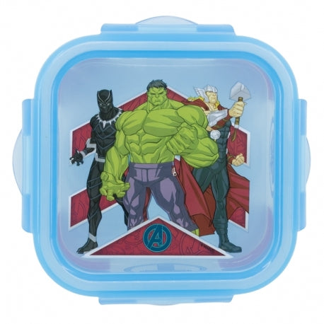 STOR SQUARE HERMETIC FOOD CONTAINER 290 ML AVENGERS HERALDIC ARMY