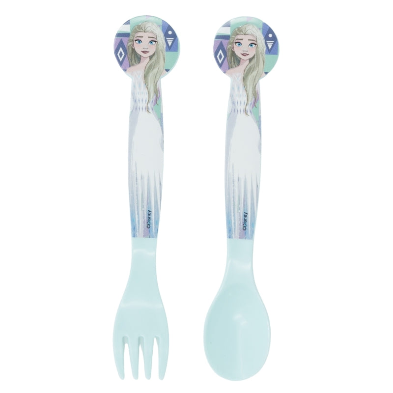 STOR 2 PCS PP CUTLERY SET IN POLYBAG FROZEN ICE MAGIC