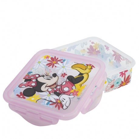 STOR SQUARE HERMETIC FOOD CONTAINER 500 ML MINNIE MOUSE SPRING LOOK