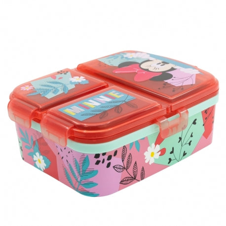 STOR XL MULTI COMPARTMENT RECTANGULAR SANDWICH BOX MINNIE MOUSE BEING MORE MINNIE