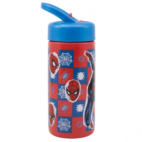 STOR PLAYGROUND SIPPER BOTTLE 410 ML SPIDERMAN ARACHNID GRID